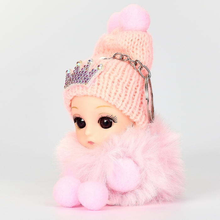 Мягкая игрушка &laquo;Зимняя куколка&raquo; на брелоке, 16 см, цвет МИКС
