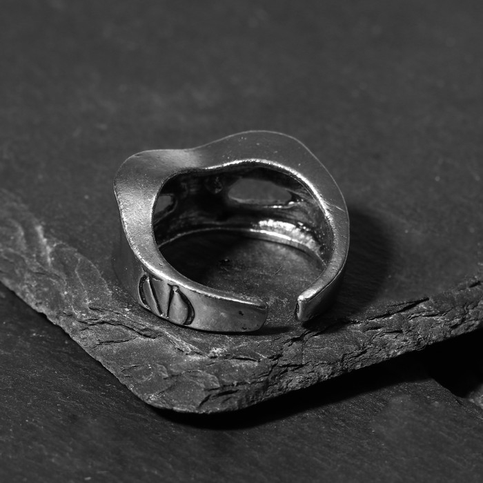 Кольцо «Маска», цвет чернёное серебро, безразмерное Кольцо «Маска», цвет чернёное серебро, безразмерное