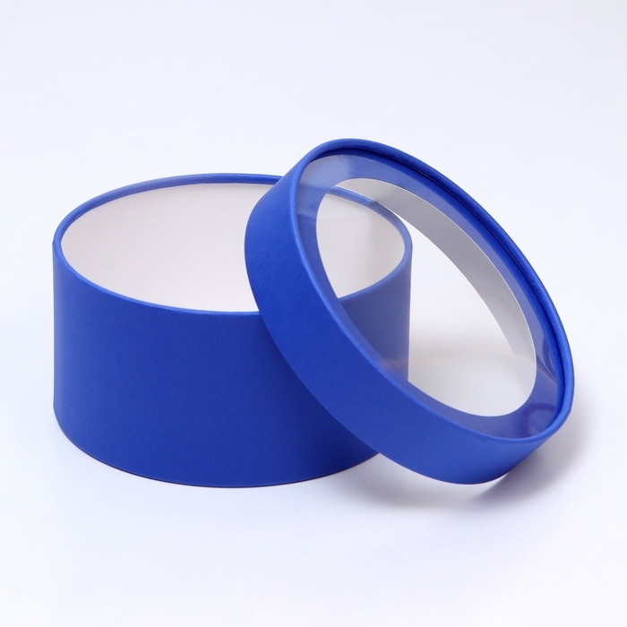 Подарочная коробка "Wewak" пурпурная, завальцованная с окном, 18 х 10 см