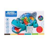 Крокодил &laquo;Шестерёнки&raquo;, свет и звук, работает от батареек, цвет зелёный