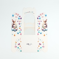 Складная коробка под торт &laquo;Пасхальный кролик&raquo;, 15 х 15 х 18 см