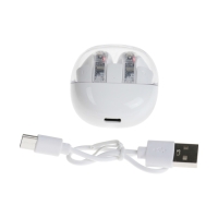 Наушники беспроводные R20, TWS, вкладыши, BT 5.3 , 30/200 мАч, шумоподавление, белые Наушники беспроводные R20, TWS, вкладыши, BT 5.3 , 30/200 мАч, шумоподавление, белые