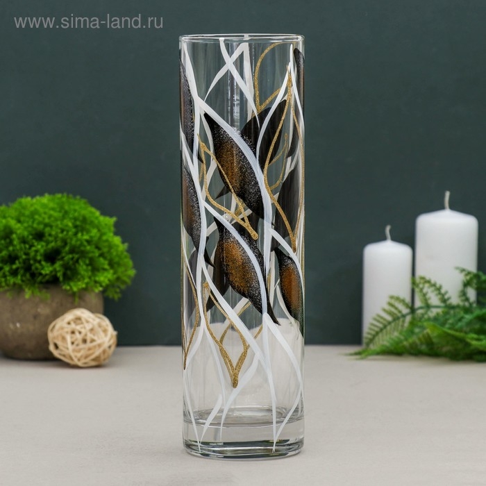 Ваза "Абстракция №2" цилиндр 7х26 см