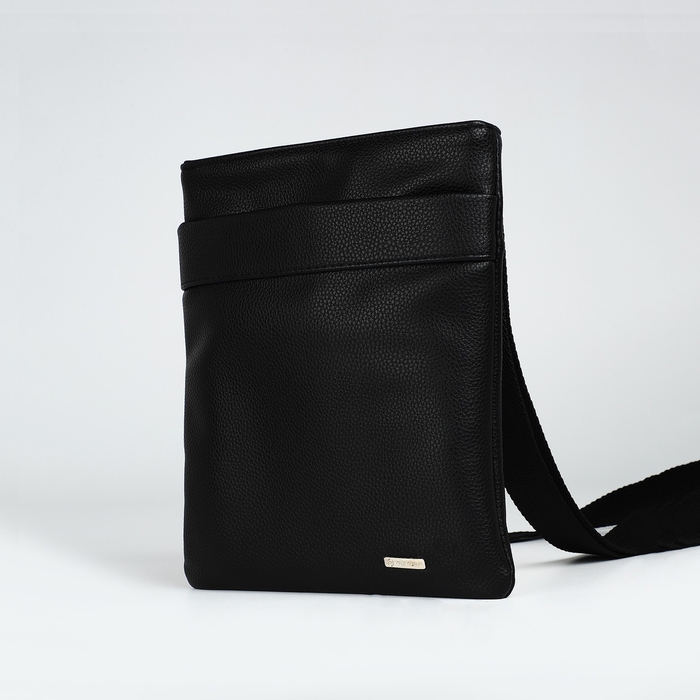 Сумка мужская через плечо TEXTURA, искусственная кожа, цвет чёрный Сумка мужская через плечо TEXTURA, искусственная кожа, цвет чёрный