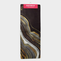 Коврик для ванной и туалета Доляна &laquo;Камень&raquo;, 44&times;120 см, цвет чёрный