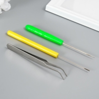 Набор инструментов для квиллинга 3 предмета: инструмент разрез 0,7 см, шило и пинцет 10 см Набор инструментов для квиллинга 3 предмета: инструмент разрез 0,7 см, шило и пинцет 10 см