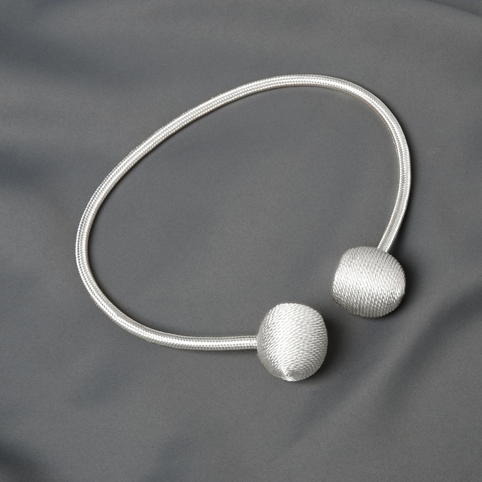 Подхват для штор &laquo;Шарики&raquo;, d = 3 см, 40 см, цвет молочный