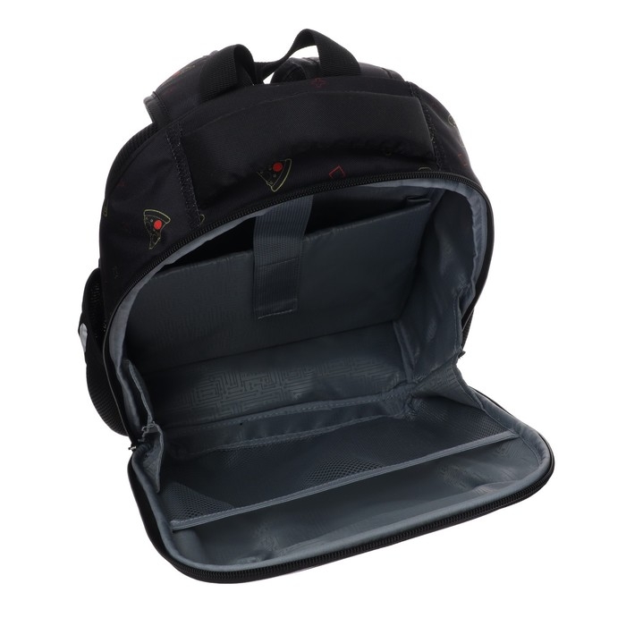 Рюкзак каркасный 38 х 29 х 12,5 см, Hatber Ergonomic light "All you need&hellip;", чёрный/жёлтый NRk_71035