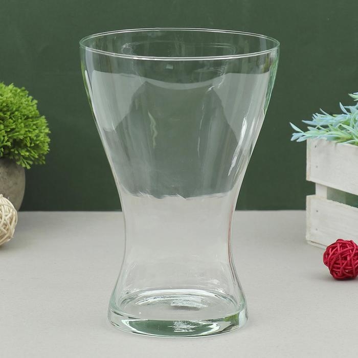 Ваза "Вамп -Х" большая  20х13,5см,  1,26л прозрачная