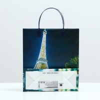 Пакет "Ночь в Париже", мягкий пластик, 26 x 23 см, 100 мкм Пакет "Ночь в Париже", мягкий пластик, 26 x 23 см, 100 мкм