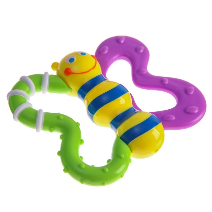 Погремушка &laquo;Бабочка&raquo; с эластичными элементами, Крошка Я