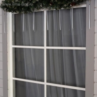 Гирлянда &laquo;Сосульки&raquo; 2.5 &times; 0.3 м, IP65, прозрачная нить, 192 LED, свечение зелёное с эффектом стекания, 12 В