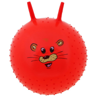 Мяч-прыгун с рожками &laquo;Счастливые улыбки&raquo;, массажный, d=45 см, 350 г, МИКС