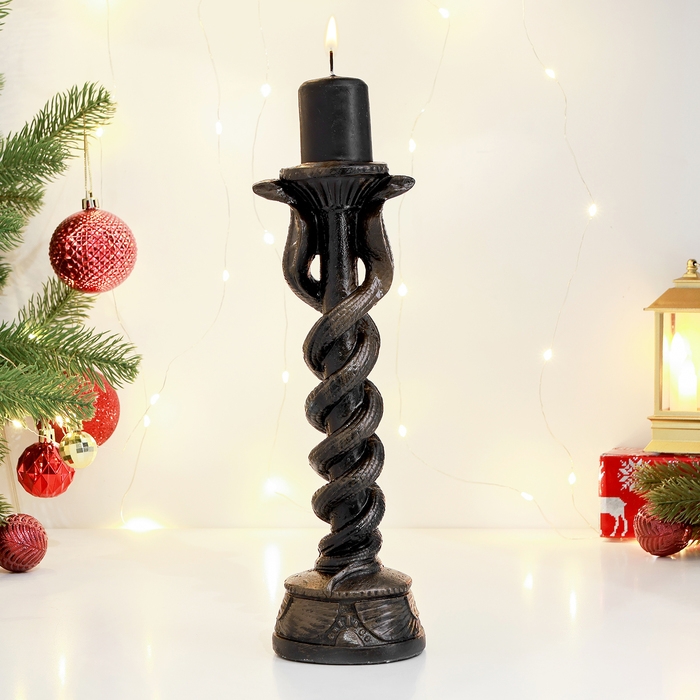 Подсвечник "Змея" 9см, антик
