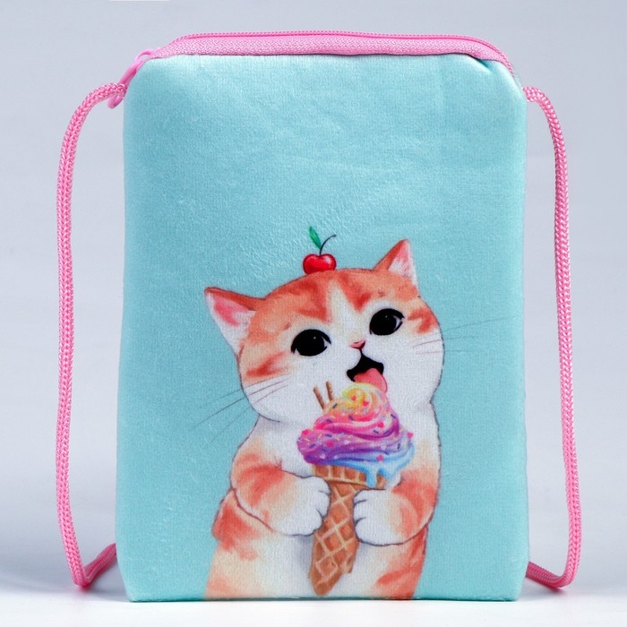 Сумка детская плюшевая Сумка детская плюшевая "Кошечка" плоская