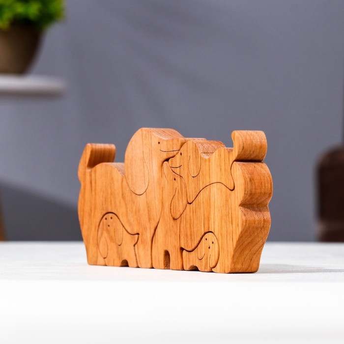 Сувенир-пазл Сувенир-пазл "Семья собак", 5 шт ,16х8 см