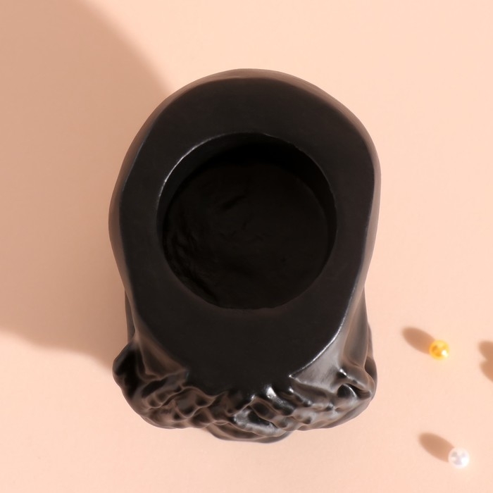 Предмер интерьера Предмер интерьера "Череп Прятки" 7х10 см черный матовый