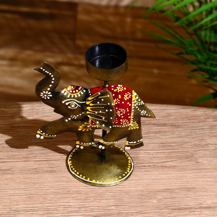 Подсвечник "Слоник" металл 23 см