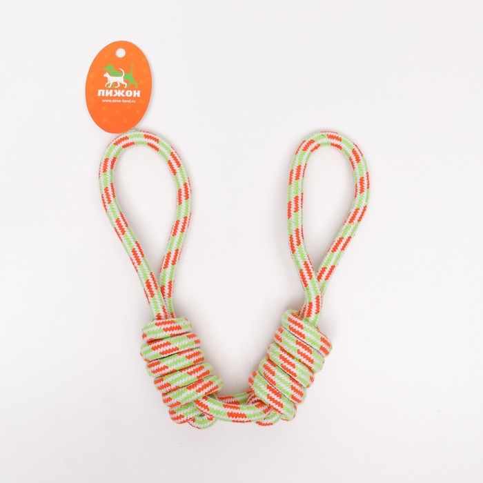 Игрушка тренировочная канатная Игрушка тренировочная канатная "Бесконечность", 48 см, до 130 г, микс цветов