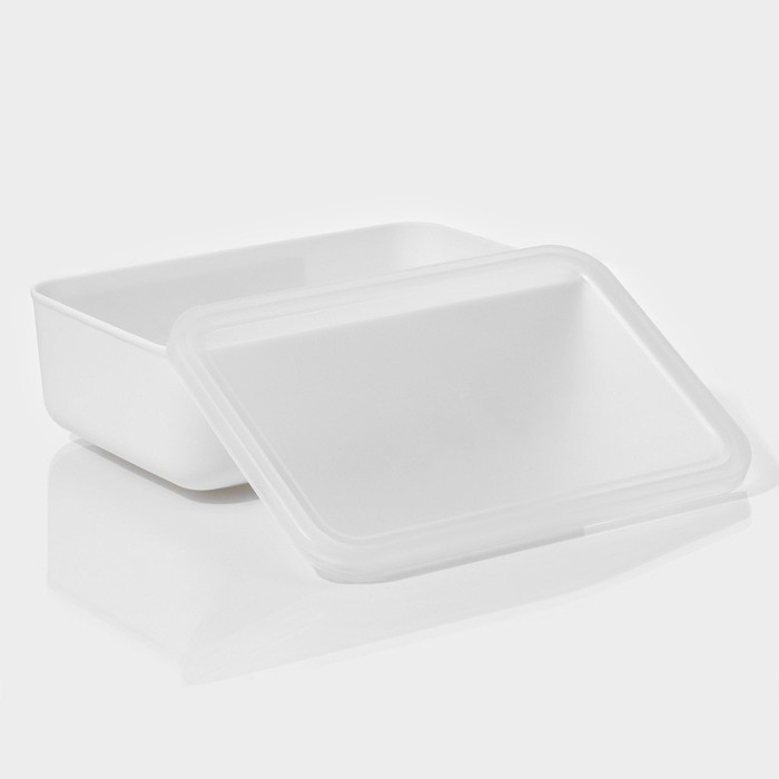 Контейнер для хранения с крышкой LaDо́m &laquo;Лёгкость&raquo;, 26&times;18&times;8 см, цвет белый