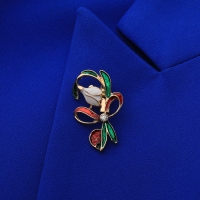 Брошь &laquo;Цветок&raquo; подснежник с бантиком, цвет МИКС (неделимая фасовка 12 шт., цена за шт.)