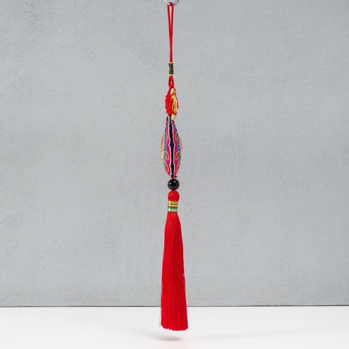 Подвеска текстиль "Бабочка" красная 2х6,5х27 см