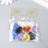 Декор для творчества пластик "Сердце с гранями" блеск набор 10 шт МИКС 2,1х1,7х0,7 см