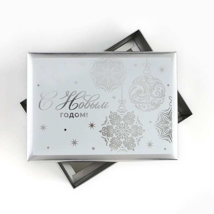 Коробка подарочная новогодняя складная &laquo;Ёлочные шары&raquo;, 21 х 15 х 7 см, Новый год