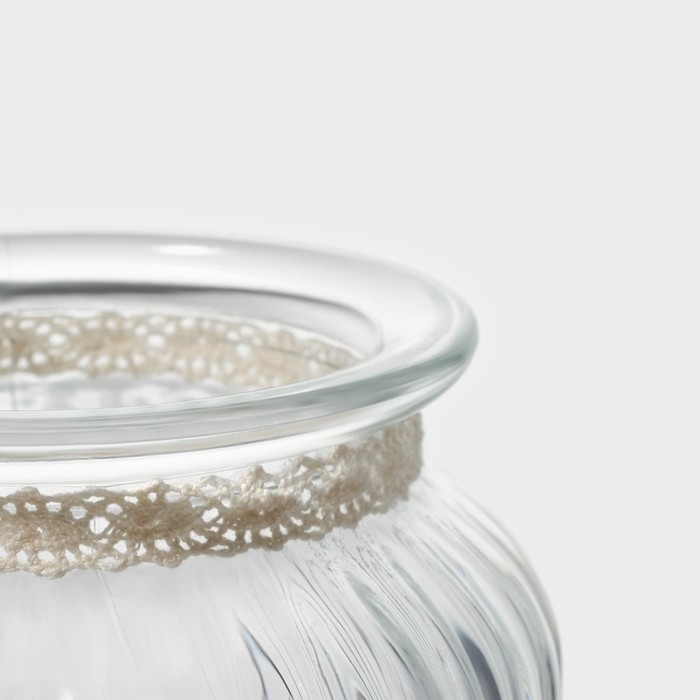 Банка стеклянная для хранения сыпучих продуктов Доляна &laquo;Варенье&raquo;, 600 мл, 11&times;15,5 см, с керамической крышкой