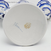 Подсвечник "Романс", гжель, фарфор, 22 см