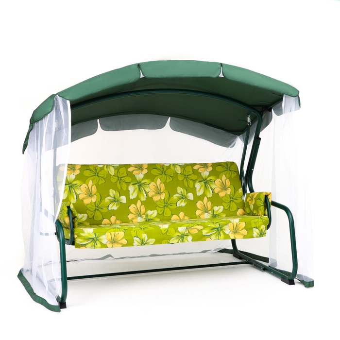 Качели садовые Качели садовые "Мадрид", 209 х 127 х 166 см, макс. нагрузка 220 кг, цвет зеленый