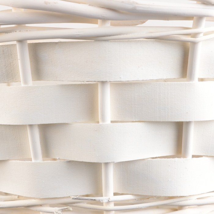 Набор корзин из 3 шт, 39х39х16х40 см, 33х33х14,5х35 см, 27х27х13х30 см, белый, ива Набор корзин из 3 шт, 39х39х16х40 см, 33х33х14,5х35 см, 27х27х13х30 см, белый, ива