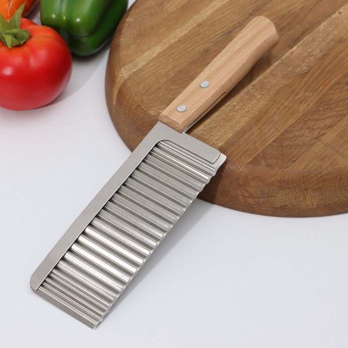 Нож для фигурной резки Доляна, 27&times;6 см, цвет серебристый