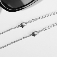 Кулоны &laquo;Неразлучники&raquo; день и ночь, цвет чёрно-белый в серебре, 45 см