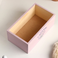 Кашпо деревянное "Лаванда" 25х14х9,5 см сиреневый Кашпо деревянное "Лаванда" 25х14х9,5 см сиреневый