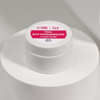 Гель для наращивания, с блёстками, 3-х фазный, 15 гр, LED/UV, прозрачный, розовый Гель для наращивания, с блёстками, 3-х фазный, 15 гр, LED/UV, прозрачный, розовый