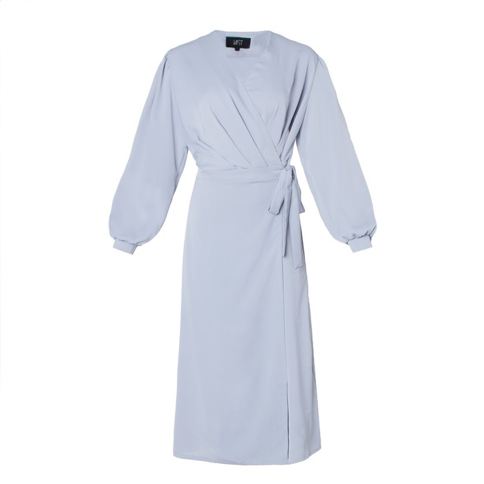 Платье женское MIST, plus-size,  р.58, серо-голубой