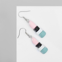 Серьги ассорти &laquo;Радость&raquo; помада, цветные в серебре