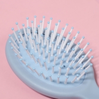 Расчёска - мини массажная, 14,5 &times; 6 см, цвет голубой