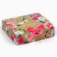 Коробка подарочная, упаковка, «Цветущего счастья», 20 х 18 х 5 см Коробка подарочная, упаковка, «Цветущего счастья», 20 х 18 х 5 см