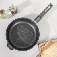 Сковорода &laquo;Гранит&raquo;, d=24 см, съёмная ручка, антипригарное покрытие, цвет серый