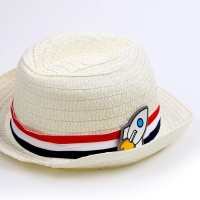 Панама соломенная детская для мальчика &laquo;Ракета&raquo;,микс, р-р 52-54