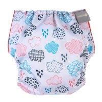 Многоразовый подгузник &laquo;Облака&raquo;, 3-15 кг, цвет белый, Крошка Я