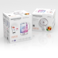 Чайник электрический REDMOND SkyKettle RK-G203S, стекло, 2 л, 2200 Вт, регулир. t°, белый Чайник электрический REDMOND SkyKettle RK-G203S, стекло, 2 л, 2200 Вт, регулир. t°, белый