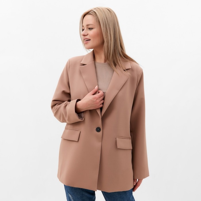 Пиджак женский, цвет бежевый, размер 50 Пиджак женский, цвет бежевый, размер 50