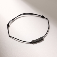 Браслет желаний &laquo;Гематит&raquo; куб на чёрной нити, длина регулируется