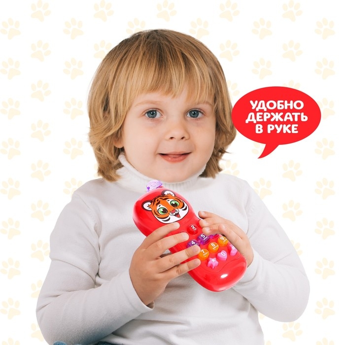 Телефончик музыкальный &laquo;Добрый друг&raquo;, световые эффекты, русская озвучка, работает от батареек