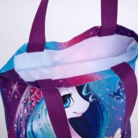 Шопер детский для девочки детская для девочки &laquo;Единорожка&raquo;, 32х25х1 см, без молнии, без подклада, сиреневый
