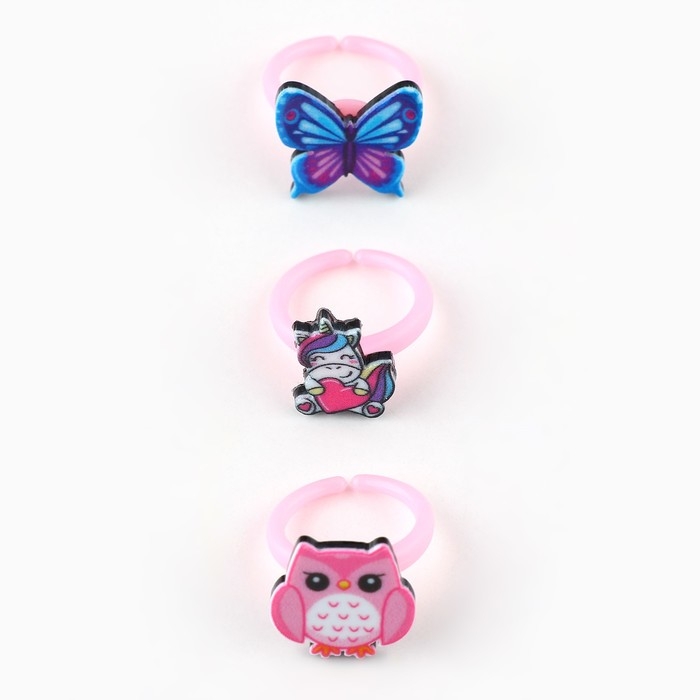 Кольцо 3 шт с тату «Милой принцессе» 8 х 12 см Кольцо 3 шт с тату «Милой принцессе» 8 х 12 см