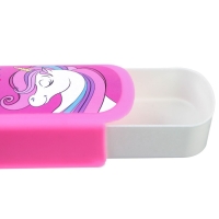 Пенал-футляр пластиковый, 43х200х23 мм, выдвижной, Минни Маус и единорог Пенал-футляр пластиковый, 43х200х23 мм, выдвижной, Минни Маус и единорог